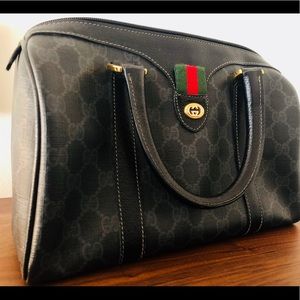 Vintage Gucci Boston Bag - Black